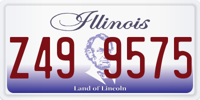IL license plate Z499575