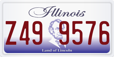 IL license plate Z499576