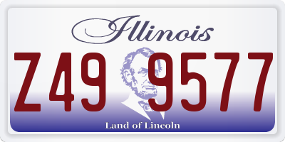 IL license plate Z499577