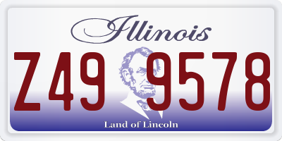 IL license plate Z499578