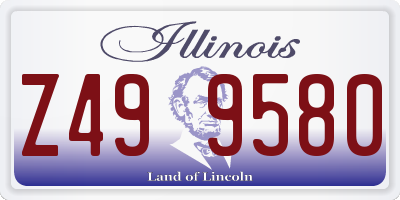 IL license plate Z499580