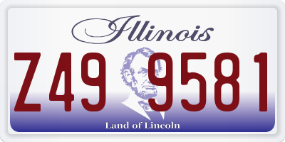 IL license plate Z499581