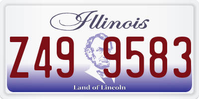 IL license plate Z499583