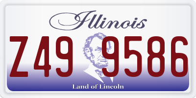 IL license plate Z499586