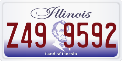 IL license plate Z499592