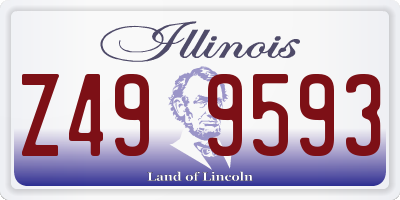 IL license plate Z499593