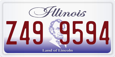 IL license plate Z499594