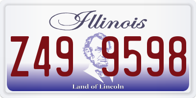IL license plate Z499598