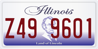 IL license plate Z499601
