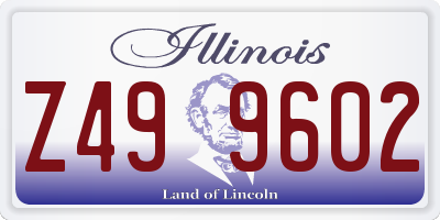 IL license plate Z499602