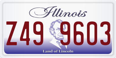 IL license plate Z499603