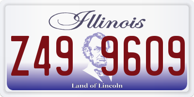 IL license plate Z499609