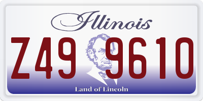 IL license plate Z499610