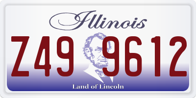 IL license plate Z499612