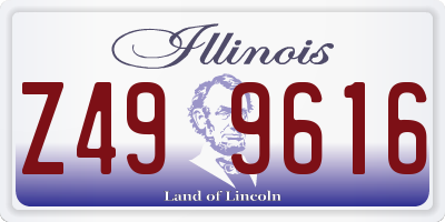 IL license plate Z499616