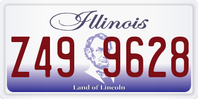 IL license plate Z499628