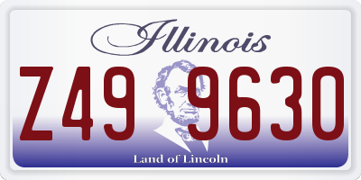 IL license plate Z499630