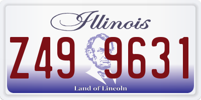 IL license plate Z499631