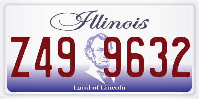 IL license plate Z499632