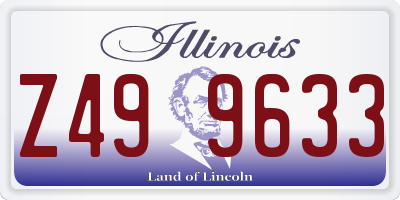 IL license plate Z499633