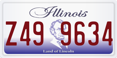IL license plate Z499634