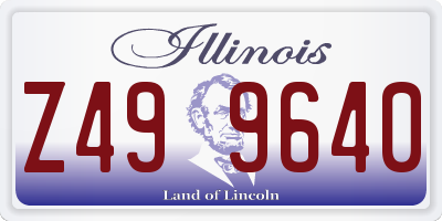 IL license plate Z499640