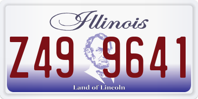 IL license plate Z499641
