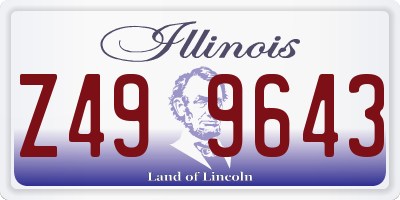 IL license plate Z499643