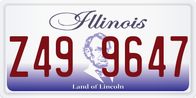 IL license plate Z499647