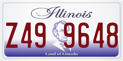 IL license plate Z499648