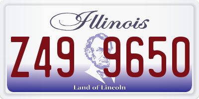 IL license plate Z499650