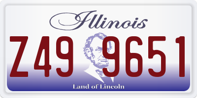 IL license plate Z499651