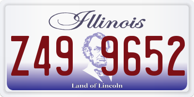 IL license plate Z499652