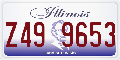 IL license plate Z499653