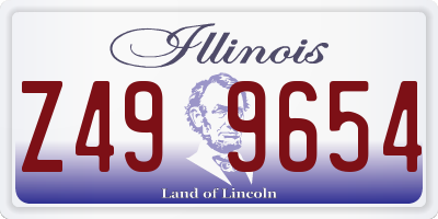 IL license plate Z499654
