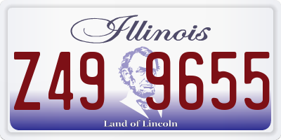 IL license plate Z499655