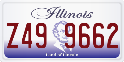 IL license plate Z499662