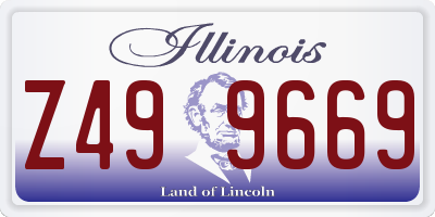 IL license plate Z499669