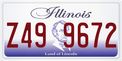 IL license plate Z499672