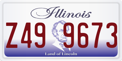 IL license plate Z499673