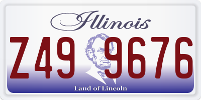IL license plate Z499676