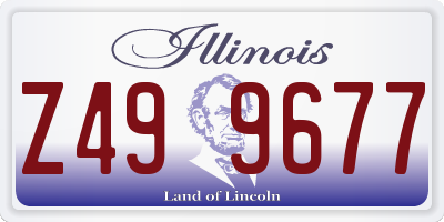 IL license plate Z499677