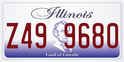 IL license plate Z499680