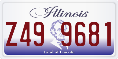IL license plate Z499681