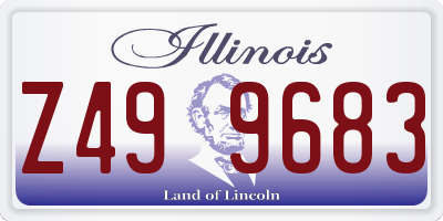 IL license plate Z499683