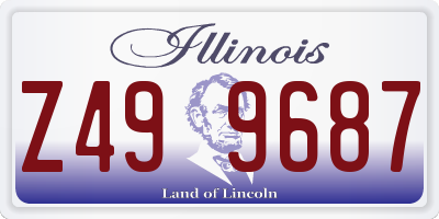 IL license plate Z499687