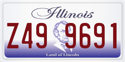 IL license plate Z499691
