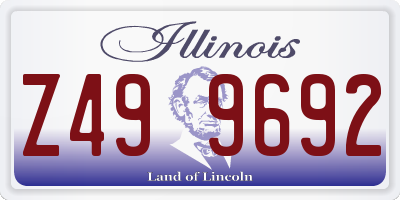 IL license plate Z499692
