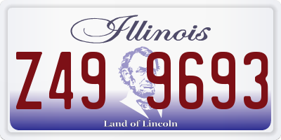 IL license plate Z499693
