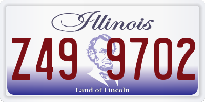 IL license plate Z499702